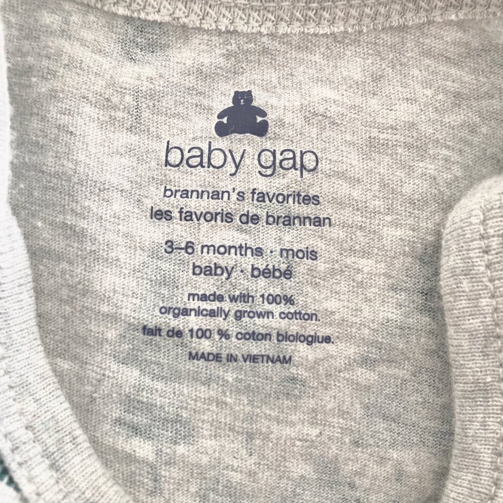Baby Bundle/Lot 3-6M - Grey Stripes - Carter's/Gap - T-shirt/Bodsuit Set - Picture 7 of 9